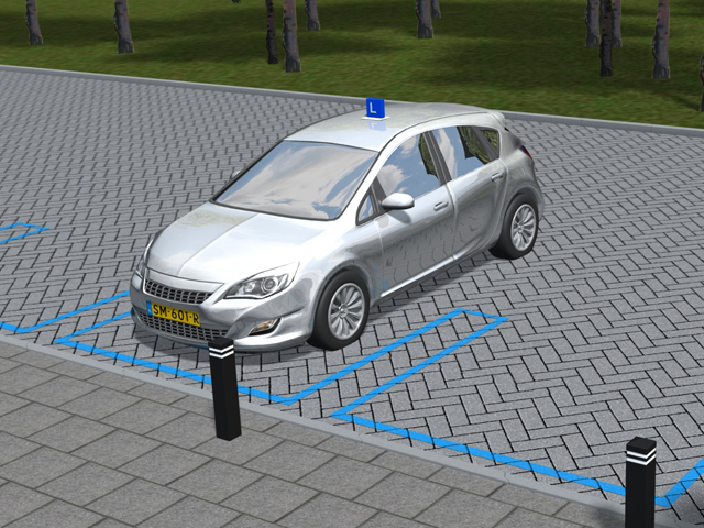 Parkeren en stilstaan oefenvraag 1 - CBR auto theorie-examen