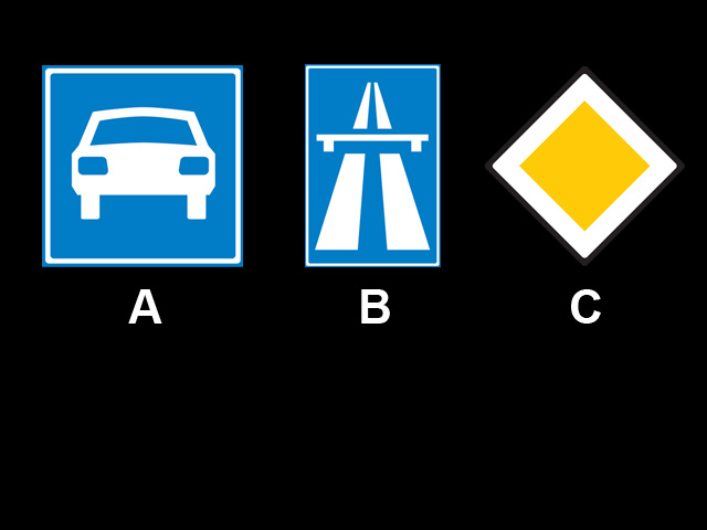 Verkeersborden oefenvraag 17 - CBR auto theorie-examen
