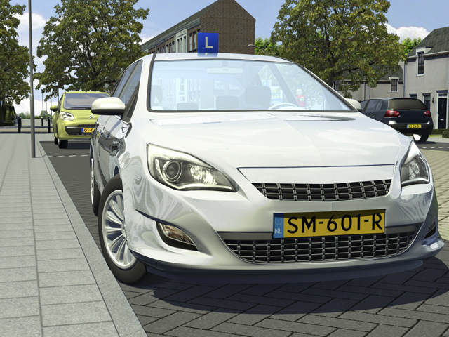 Parkeren en stilstaan oefenvraag 3 - CBR auto theorie-examen