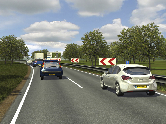 Inhalen oefenvraag 9 - CBR auto theorie-examen